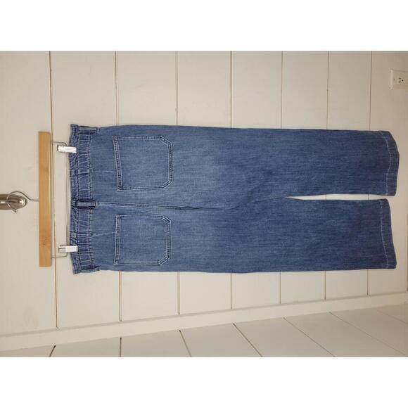 NWT J Crew Size 30 TALL blue denim drapey wide leg jeans - Picture 2 of 4